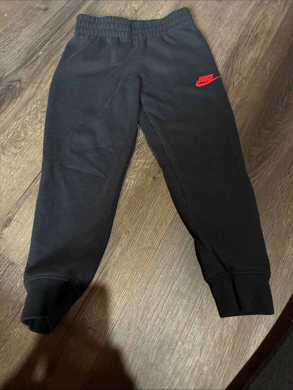 Nike Black Sweatpants with Red Logo - Kids